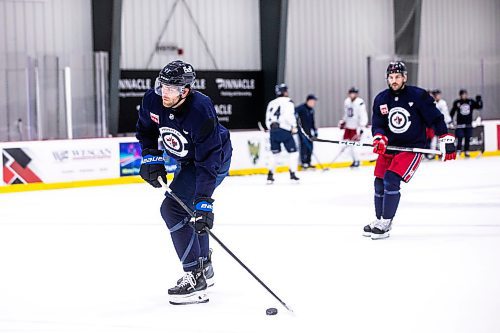 MIKAELA MACKENZIE / WINNIPEG FREE PRESS

Adam Lowry (17) during an informal preseason captain&#x573; skate at the Hockey For All Centre on Tuesday, Sept. 10, 2024. 

For Mike McIntyre story.
Winnipeg Free Press 2024