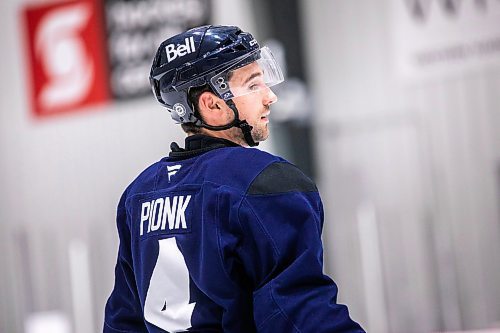 MIKAELA MACKENZIE / WINNIPEG FREE PRESS

Neal Pionk (4) during an informal preseason captain&#x573; skate at the Hockey For All Centre on Tuesday, Sept. 10, 2024. 

For Mike McIntyre story.
Winnipeg Free Press 2024