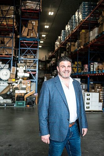 MIKAELA MACKENZIE / WINNIPEG FREE PRESS

Marco De Luca, co-owner of De Luca&#x573;, in the warehouse section of their building in Oak Bluff on Tuesday, Sept. 10, 2024. De Luca&#x573; set up in Oak Bluff in 2018 and has since been joined by many businesses. 

For Gabby story.
Winnipeg Free Press 2024