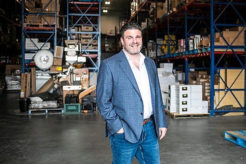 MIKAELA MACKENZIE / WINNIPEG FREE PRESS

Marco De Luca, co-owner of De Luca&#x573;, in the warehouse section of their building in Oak Bluff on Tuesday, Sept. 10, 2024. De Luca&#x573; set up in Oak Bluff in 2018 and has since been joined by many businesses. 

For Gabby story.
Winnipeg Free Press 2024