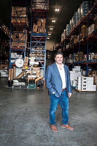 MIKAELA MACKENZIE / WINNIPEG FREE PRESS

Marco De Luca, co-owner of De Luca&#x573;, in the warehouse section of their building in Oak Bluff on Tuesday, Sept. 10, 2024. De Luca&#x573; set up in Oak Bluff in 2018 and has since been joined by many businesses. 

For Gabby story.
Winnipeg Free Press 2024