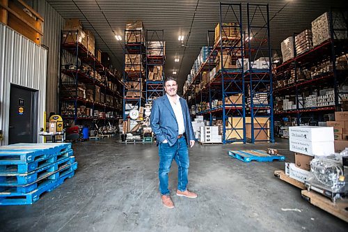 MIKAELA MACKENZIE / WINNIPEG FREE PRESS

Marco De Luca, co-owner of De Luca&#x573;, in the warehouse section of their building in Oak Bluff on Tuesday, Sept. 10, 2024. De Luca&#x573; set up in Oak Bluff in 2018 and has since been joined by many businesses. 

For Gabby story.
Winnipeg Free Press 2024