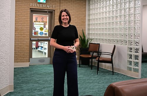 Jennifer Ludwig, president of Super Thrifty Drugs Canada Ltd., stands in the reception area in the new Brandon Minor Injury and Illness Clinic at 144 Sixth St. on Tuesday. (Michele McDougall/The Brandon Sun)