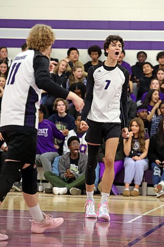 Ethan Baraniuk of the Vincent Massey Vikings has committed to the Brandon University men's volleyball team for the 2025-26 Canada West season. (Tim Smith/The Brandon Sun)