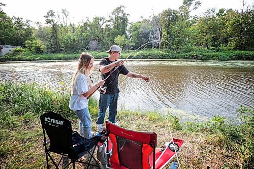 Ruth Bonneville / Free Press

Weather standup at  La Barriere Park 

Makena McGinnis and her friend Aven Smith take advantage of their day off and the great weather fish along the shores of the La Salle River at La Barriere Park Wednesday.  In the photo Aven prepares to throw back a small pickerel fish that Makena  just caught. 


Sept 11th,  2024