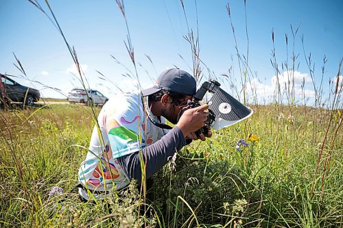 Ruth Bonneville /Free Press

Feature - Bee specialist 

Photos of Thilina Hettiarachchi, a PhD candidate, doing field work-- collecting bees and other pollinators and taking photos in the field at the south station, at the Tall Grass Prairie Preserve Friday,

Thilina Hettiarachchi, a PhD candidate in Entomology at the University of MB. Is a specialist in bees and he's  discovered a new species of the insect.  

He uses macrophotography as a tool to analyze the species of insect he is studying in the field and is recognized internationally for his macrophotography.

Story by Martin Zeilig

Aug 30th, 2024