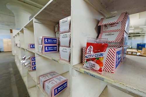 MIKE DEAL / FREE PRESS
Boxes of packaged snacks waiting for the auction.
Nutty Club warehouse and packaging facility at 130 Galt Avenue where everything is getting ready to be put up for auction.
240910 - Tuesday, September 10, 2024.