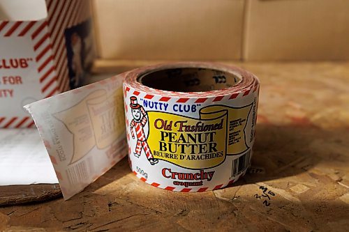 MIKE DEAL / FREE PRESS
A roll of labels for Nutty Club Peanut Butter.
Nutty Club warehouse and packaging facility at 130 Galt Avenue where everything is getting ready to be put up for auction.
240910 - Tuesday, September 10, 2024.