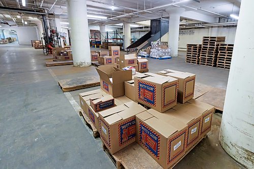 MIKE DEAL / FREE PRESS
Warehouse with boxes full of different Nutty Club snacks.
Nutty Club warehouse and packaging facility at 130 Galt Avenue where everything is getting ready to be put up for auction.
240910 - Tuesday, September 10, 2024.