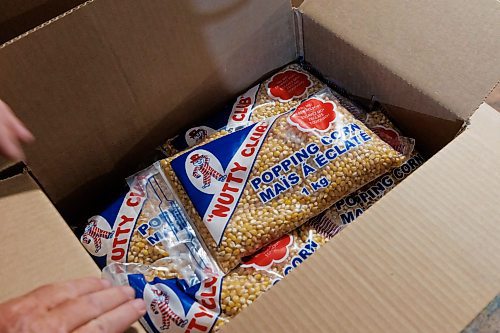 MIKE DEAL / FREE PRESS
A box of popping corn.
Nutty Club warehouse and packaging facility at 130 Galt Avenue where everything is getting ready to be put up for auction.
240910 - Tuesday, September 10, 2024.