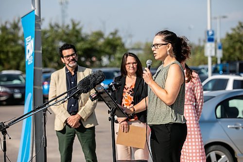 MIKAELA MACKENZIE / WINNIPEG FREE PRESS

Mel Marginet speaks to the media about GoManitoba, which helps Manitobans arrange carpooling and other greener transportation options, in Winnipeg on Thursday, Sept. 12, 2024. 

For JS story.
Winnipeg Free Press 2024