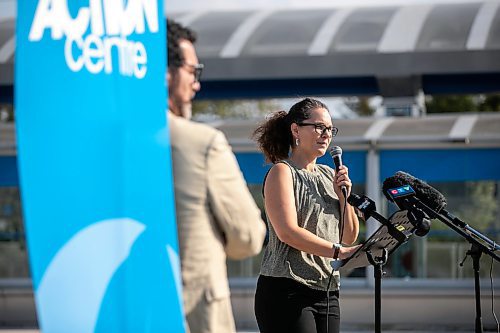 MIKAELA MACKENZIE / WINNIPEG FREE PRESS

Mel Marginet speaks to the media about GoManitoba, which helps Manitobans arrange carpooling and other greener transportation options, in Winnipeg on Thursday, Sept. 12, 2024. 

For JS story.
Winnipeg Free Press 2024