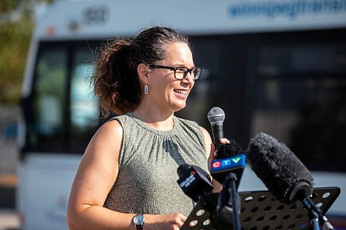 MIKAELA MACKENZIE / WINNIPEG FREE PRESS

Mel Marginet speaks to the media about GoManitoba, which helps Manitobans arrange carpooling and other greener transportation options, in Winnipeg on Thursday, Sept. 12, 2024. 

For JS story.
Winnipeg Free Press 2024