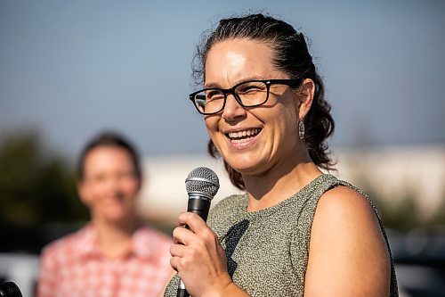 MIKAELA MACKENZIE / WINNIPEG FREE PRESS

Mel Marginet speaks to the media about GoManitoba, which helps Manitobans arrange carpooling and other greener transportation options, in Winnipeg on Thursday, Sept. 12, 2024. 

For JS story.
Winnipeg Free Press 2024