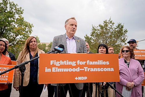 Mike Sudoma/Free Press
NDP critic for Health Peter Julian speaks to media during a press conference Friday morning in front of Concordia Hospital 
Sept 13, 2024
