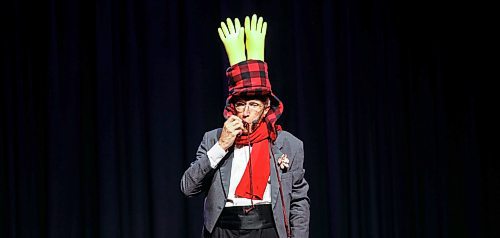 JOHN WOODS / FREE PRESS
Al Simmons performs his show Hatstravaganza at the West End Cultural Centre Sunday, September 15, 2024. 

Reporter: s/u