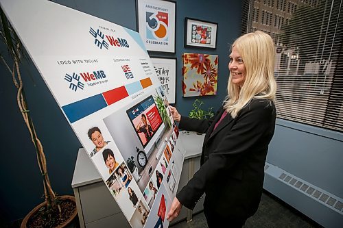 JOHN WOODS / FREE PRESS
Max Kashton, CEO of the Manitoba Women&#x573; Enterprise Centre (MWEC), looks over a branding idea board in her office Monday, September 16, 2024. MWEC is being rebranded today as WeMB.

Reporter: aaron