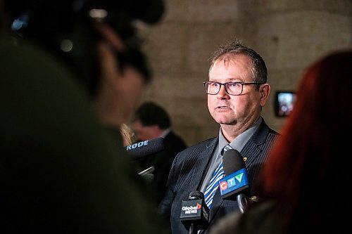 MIKAELA MACKENZIE / FREE PRESS

Opposition MLA Wayne Ewasko speaks to the media on budget day at the Manitoba Legislative Building on Tuesday, April 2, 2024. 

For budget story.