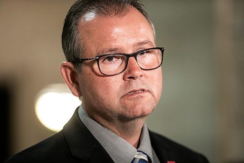 MIKAELA MACKENZIE / WINNIPEG FREE PRESS

Interim Progressive Conservative Leader Wayne Ewasko speaks to media after calling for a third-party investigation into &#x4b3;erious allegations&#x4e0;of bullying and harassment by Kinew from ousted MLA Mark Wasyliw at the Manitoba Legislative Building on Tuesday, Sept. 17, 2024.

For Carol story.
Winnipeg Free Press 2024