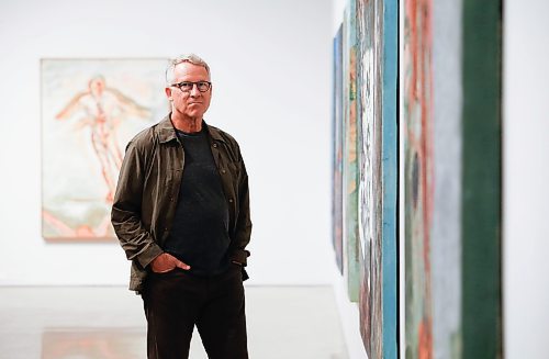 JOHN WOODS / FREE PRESS
Patrick Mahon, who is curating the art exhibit Sheila Butler: Other Circumstances - a retrospective on the Winnipeg based artist, is photographed in the University of Manitoba gallery Tuesday, September 17, 2024. 

Reporter: ?