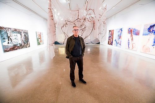 JOHN WOODS / FREE PRESS
Patrick Mahon, who is curating the art exhibit Sheila Butler: Other Circumstances - a retrospective on the Winnipeg based artist, is photographed in the University of Manitoba gallery Tuesday, September 17, 2024. 

Reporter: ?