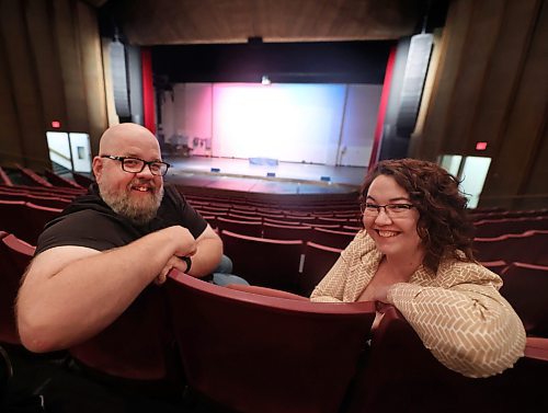 Western Manitoba Centennial Auditorium board chair Shaun Cameron and facility general manager Kaitlyn Mitchell are planning a gala event for Oct. 1 to commemorate the WMCA’s grand opening in 1969, followed by a party on Oct. 4. (Matt Goerzen/The Brandon Sun)