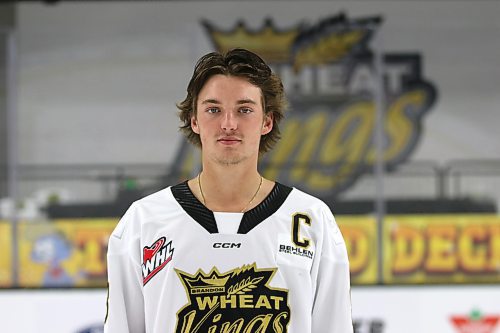 Newly named Brandon Wheat Kings captain Quinn Mantei wears his jersey with the C for the first time after the team found out the news on Thursday afternoon. (Perry Bergson/The Brandon Sun)
Sept. 19, 2024