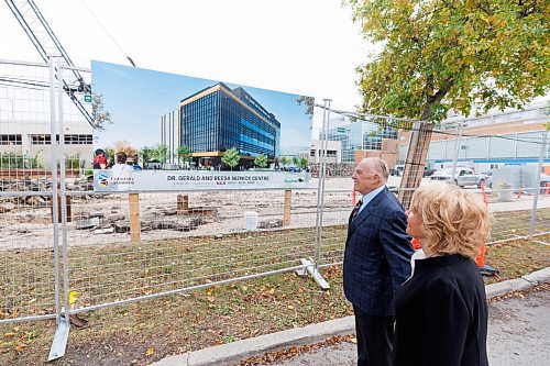 MIKE DEAL / FREE PRESS
Gerald and Reesa Niznick at the site of where the new state-of-the-art, 33,770 sq. ft.&#xa0;dental&#xa0;clinic and education centre at the Dr. Gerald Niznick College of Dentistry is under construction.
240920 - Friday, September 20, 2024.