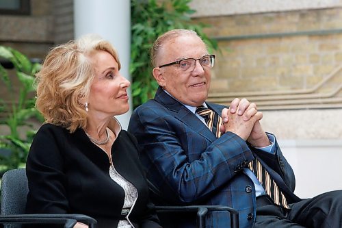 MIKE DEAL / FREE PRESS
Gerald and Reesa Niznick during the event announcing the new state-of-the-art, 33,770 sq. ft.&#xa0;dental&#xa0;clinic and education centre at the Dr. Gerald Niznick College of Dentistry is under construction.
240920 - Friday, September 20, 2024.