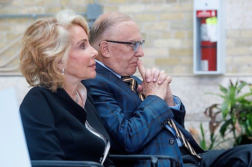 MIKE DEAL / FREE PRESS
Gerald and Reesa Niznick during the event announcing the new state-of-the-art, 33,770 sq. ft.&#xa0;dental&#xa0;clinic and education centre at the Dr. Gerald Niznick College of Dentistry is under construction.
240920 - Friday, September 20, 2024.