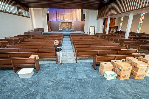 BROOK JONES / FREE PRESS
Congregation Shaarey Zedek in Winnipeg, Man., has undergone major renovations which include new pews in the sanctuary. Rena Secter Elbaze who is the exectuive director was pictured in the sanctuary Thursday, Sept. 19, 2024.