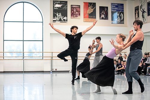 MIKAELA MACKENZIE / WINNIPEG FREE PRESS

Royal Winnipeg Ballet dancer Logan Savard rehearses &#x161;&#x25b;gat&#x259;m on Friday, Sept. 20, 2024. Choreographed by Cameron sink&#x2b7;&#x259; Fraser-Monroe, the piece will premiere at New York&#x2019;s Fall for Dance Festival next week.

For &#x2014; story.
Winnipeg Free Press 2024