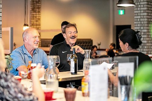 MIKAELA MACKENZIE / WINNIPEG FREE PRESS

Regulars Rod Jagger (left) and Frank Winter at the Roasted Nomad on Friday, Sept. 20, 2024. 

For Eva story.
Winnipeg Free Press 2024