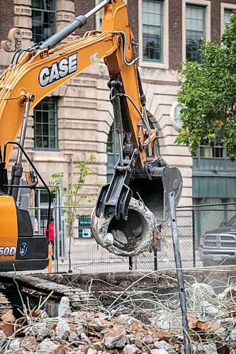 MIKAELA MACKENZIE / WINNIPEG FREE PRESS
	
Rubble at Air Canada Park, where some historical items were destroyed in the redevelopment, on Monday, Sept. 23, 2024. 

For Joyanne story.
Winnipeg Free Press 2024