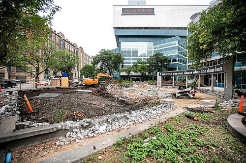 MIKAELA MACKENZIE / WINNIPEG FREE PRESS
	
Rubble at Air Canada Park, where some historical items were destroyed in the redevelopment, on Monday, Sept. 23, 2024. 

For Joyanne story.
Winnipeg Free Press 2024