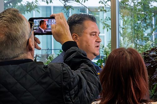 MIKE DEAL / FREE PRESS
Mark Wasyliw holds a press conference to talk about the incident between Wab Kinew and Obby Khan on April 13, 2023.
Reporter: Carol Sanders
240923 - Monday, September 23, 2024.