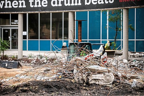 MIKAELA MACKENZIE / WINNIPEG FREE PRESS
	
Rubble at Air Canada Park, where some historical items were destroyed in the redevelopment, on Monday, Sept. 23, 2024. 

For Joyanne story.
Winnipeg Free Press 2024