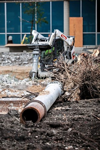 MIKAELA MACKENZIE / WINNIPEG FREE PRESS
	
Rubble at Air Canada Park, where some historical items were destroyed in the redevelopment, on Monday, Sept. 23, 2024. 

For Joyanne story.
Winnipeg Free Press 2024