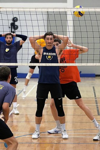 Middle blocker Chris Bryant is in his fifth year at Brandon University and entering just his second year of eligibility after two years of rehabbing a torn ACL he suffered in the summer of 2022. (Thomas Friesen/The Brandon Sun)