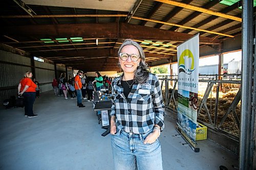 MIKAELA MACKENZIE / WINNIPEG FREE PRESS
	
Agriculture in the Classroom executive director Katharine Cherewyk at the Amazing Agriculture Adventure (a four-day event immersing Manitoba students into the world of agriculture) at the Bruce D. Campbell Farm &amp; Food Discovery Centre on Tuesday, Sept. 24, 2024. 

For Aaron Epp story.
Winnipeg Free Press 2024