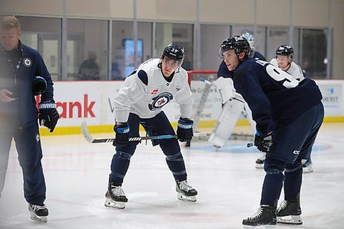 Ruth Bonneville / Free Press

Sports - Jest practice 

Photo of #55 Mark Scheifele on ice with teammates during practice  at Hockey For All Centre Tuesday.


Sept 24th,  2024