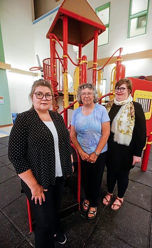 JOHN WOODS / FREE PRESS
WestEnd Commons (WECC) executive director Olga Rogozina, left, and board members Linda Dueck, centre, and Laura Jackson are photographed at the WECC in Winnipeg Tuesday, September 24, 2024. WECC is planning a fundraiser to celebrate their 10 year anniversary.

Reporter: janine