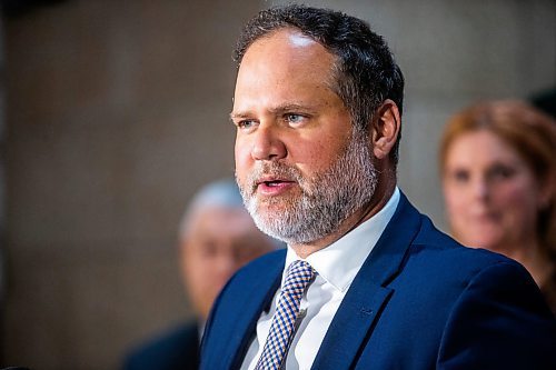 MIKAELA MACKENZIE / FREE PRESS

	
Justice minister Matt Wiebe announces expanded home security funding at the Manitoba Legislative Building on Thursday, Aug. 15, 2024. 

For Carol story.