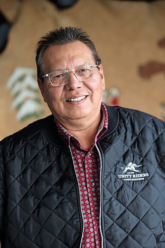 Sioux Valley Dakota Nation Chief Vince Tacan, seen here standing in a board room at the community band office on Sept. 16, says Manitoba Premier Wab Kinew has offered Dakota First Nations a share of provincial gaming revenue if they commit to ending any pursuit of building a casino in Manitoba. (Matt Goerzen/The Brandon Sun)