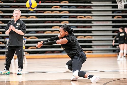 MIKAELA MACKENZIE / FREE PRESS
	
Fifth-year left side Light Uchechukwu at U of M women&#x573; volleyball practice at on Wednesday, Sept. 25, 2024. 

For sports story.
Winnipeg Free Press 2024