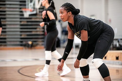 MIKAELA MACKENZIE / FREE PRESS
	
Fifth-year left side Light Uchechukwu at U of M women&#x573; volleyball practice at on Wednesday, Sept. 25, 2024. 

For sports story.
Winnipeg Free Press 2024