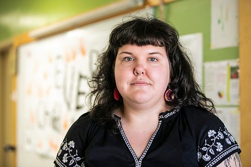 MIKAELA MACKENZIE / WINNIPEG FREE PRESS
	
Reanna Korade, grade three/four teacher at Victory School, in her classroom on Wednesday, Sept. 25, 2024. 

For Maggie story.
Winnipeg Free Press 2024