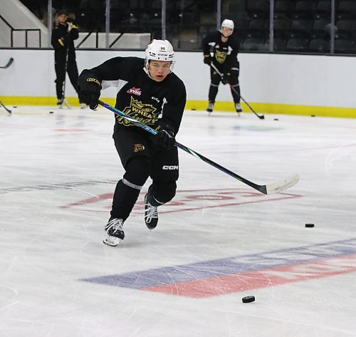 Brandon Wheat Kings defenceman Adam Belusko has played for the Slovakian national teams in his age group for the last few years. (Perry Bergson/The Brandon Sun)
Sept. 28, 2024