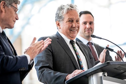 MIKAELA MACKENZIE / FREE PRESS
	
Minister Dan Vandal speaks at a federal funding announcement at Portage Place on Friday, Sept. 27, 2024.

For Joyanne Story.
Winnipeg Free Press 2024