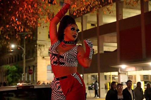 Mike Sudoma/Free Press
Drag performer Ruby Chopstix performs to a sizeable crowd infront of Darling Bar Saturday evening as part of Nuit Blanche
Sept 28, 2024
